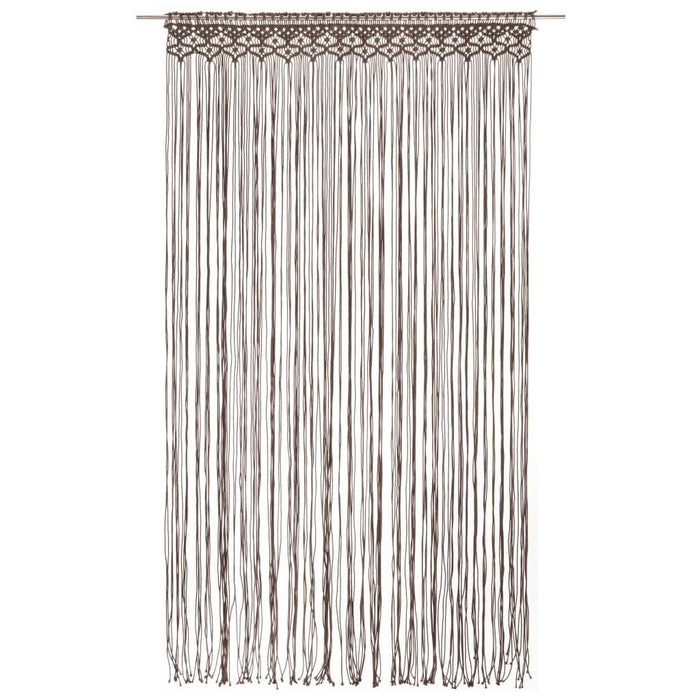 Perdea macrame, gri taupe,140 x 240 cm, bumbac - WALTI WALTI