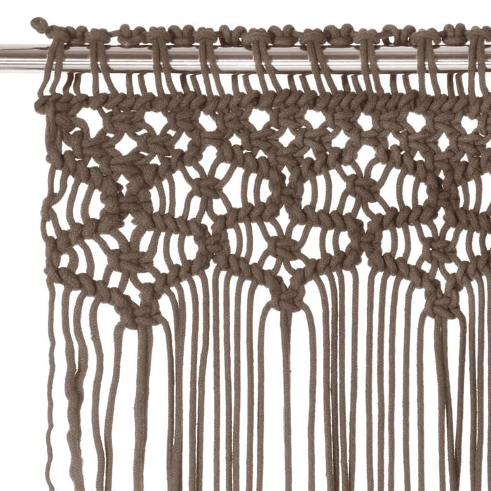 Perdea macrame, gri taupe,140 x 240 cm, bumbac - WALTI WALTI