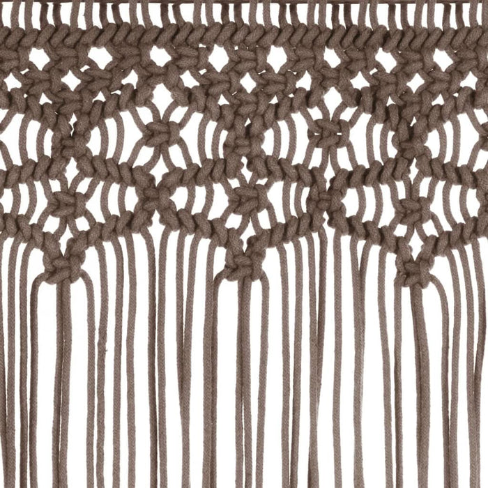 Perdea macrame, gri taupe,140 x 240 cm, bumbac - WALTI WALTI
