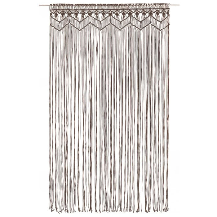 Perdea macrame, gri taupe,140 x 240 cm, bumbac - WALTI WALTI