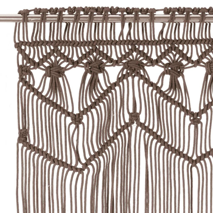 Perdea macrame, gri taupe,140 x 240 cm, bumbac - WALTI WALTI