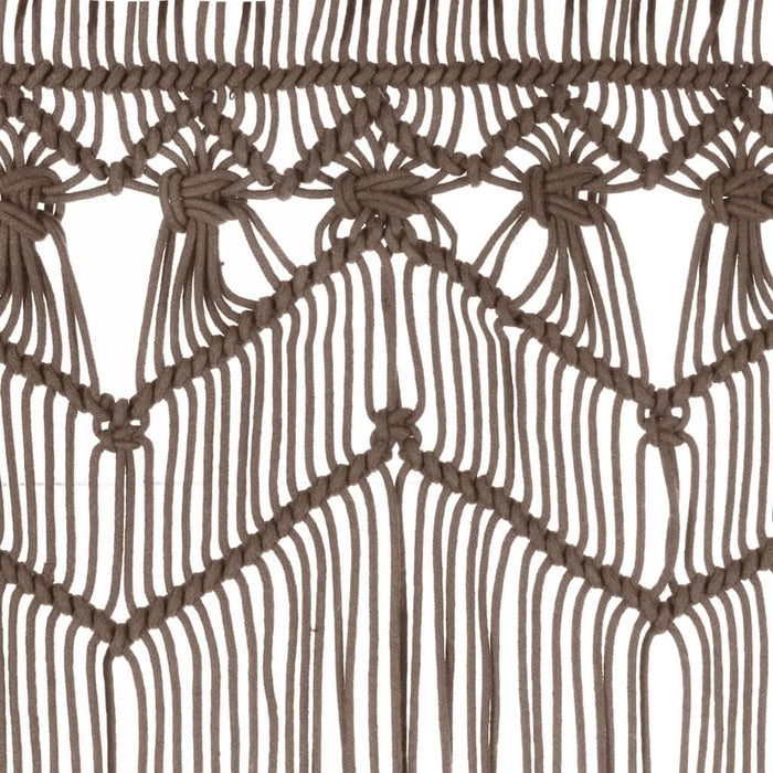Perdea macrame, gri taupe,140 x 240 cm, bumbac - WALTI WALTI