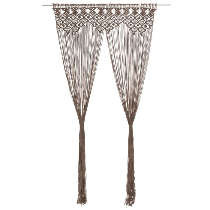 Perdea macrame, gri taupe,140 x 240 cm, bumbac - WALTI WALTI