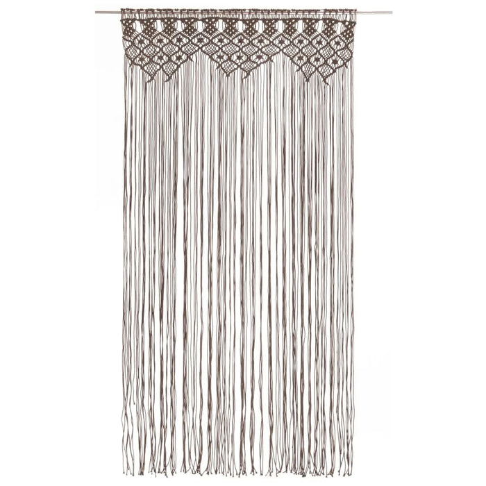 Perdea macrame, gri taupe,140 x 240 cm, bumbac - WALTI WALTI