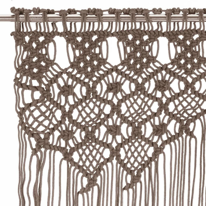 Perdea macrame, gri taupe,140 x 240 cm, bumbac - WALTI WALTI