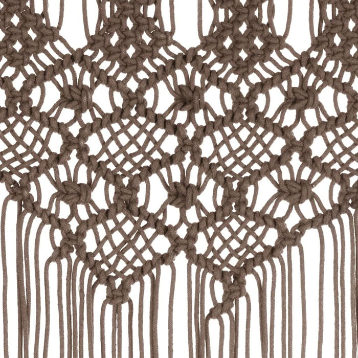 Perdea macrame, gri taupe,140 x 240 cm, bumbac - WALTI WALTI