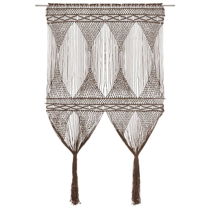 Perdea macrame, gri taupe,140 x 240 cm, bumbac - WALTI WALTI