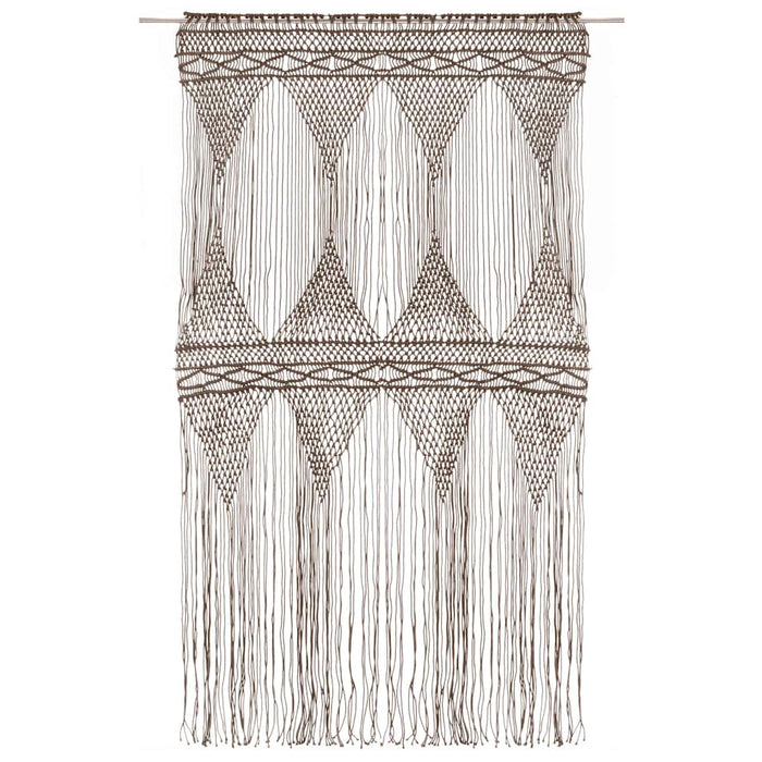 Perdea macrame, gri taupe,140 x 240 cm, bumbac - WALTI WALTI