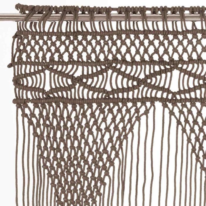 Perdea macrame, gri taupe,140 x 240 cm, bumbac - WALTI WALTI