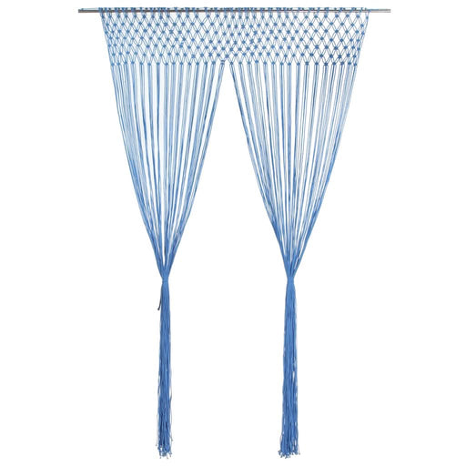 Perdea macrame, albastru, 140 x 240 cm, bumbac - WALTI WALTI