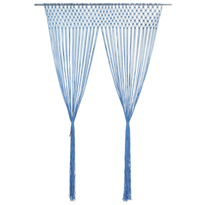 Perdea macrame, albastru, 140 x 240 cm, bumbac - WALTI WALTI