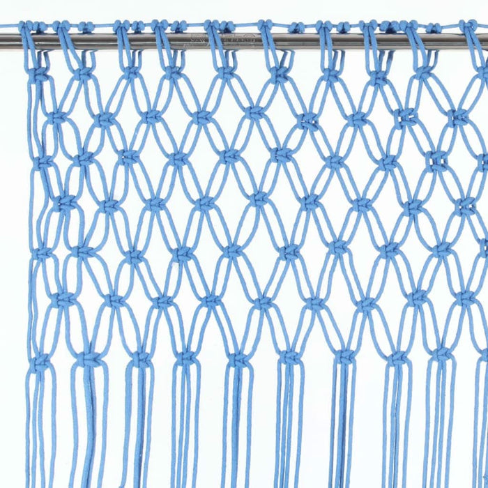 Perdea macrame, albastru, 140 x 240 cm, bumbac - WALTI WALTI