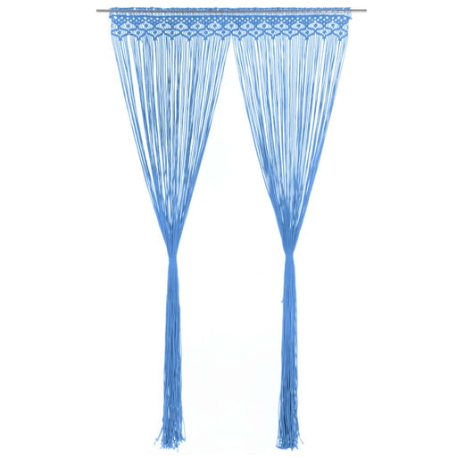 Perdea macrame, albastru, 140 x 240 cm, bumbac - WALTI WALTI