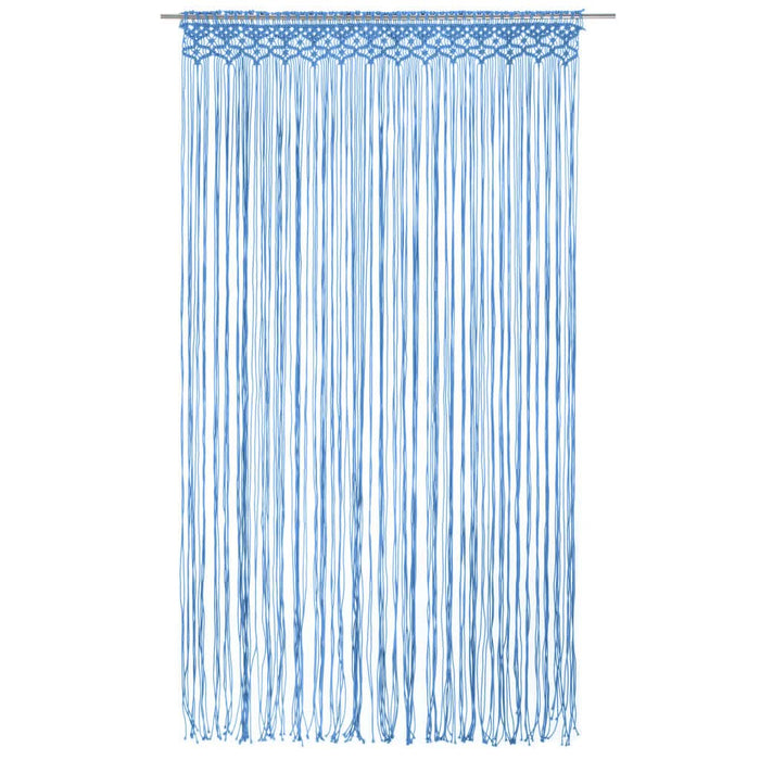 Perdea macrame, albastru, 140 x 240 cm, bumbac - WALTI WALTI