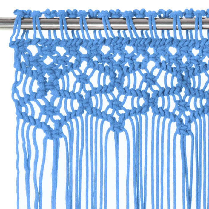 Perdea macrame, albastru, 140 x 240 cm, bumbac - WALTI WALTI