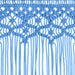 Perdea macrame, albastru, 140 x 240 cm, bumbac - WALTI WALTI