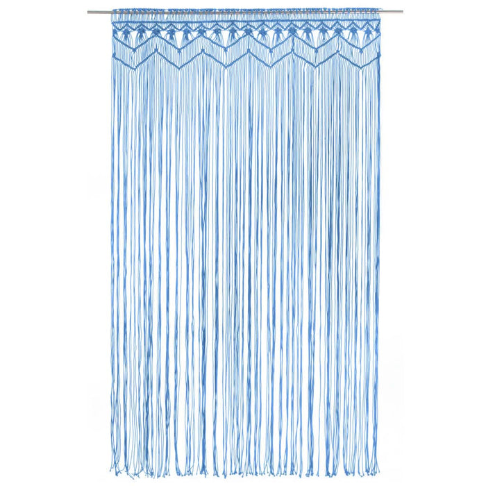 Perdea macrame, albastru, 140 x 240 cm, bumbac - WALTI WALTI