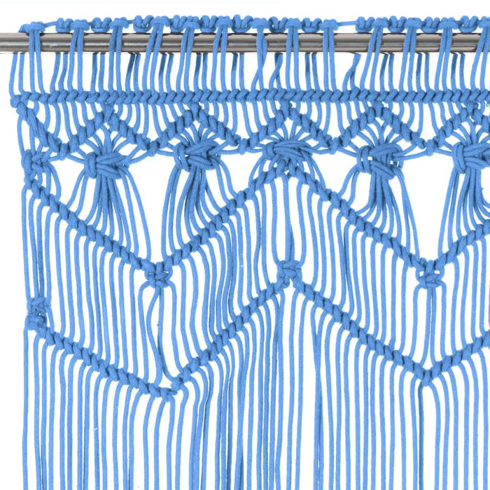 Perdea macrame, albastru, 140 x 240 cm, bumbac - WALTI WALTI