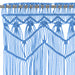 Perdea macrame, albastru, 140 x 240 cm, bumbac - WALTI WALTI