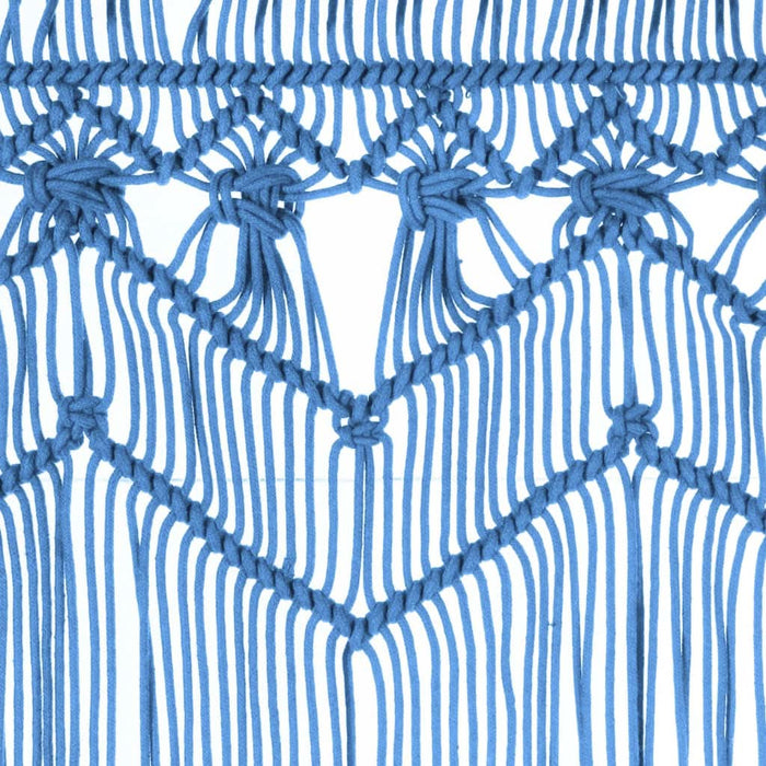 Perdea macrame, albastru, 140 x 240 cm, bumbac - WALTI WALTI
