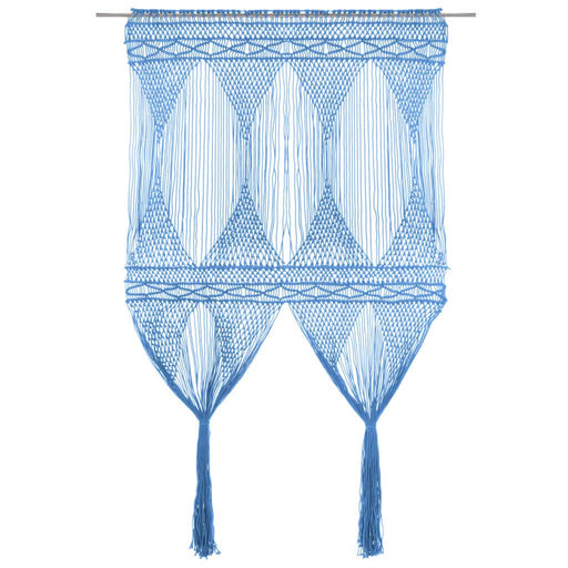 Perdea macrame, albastru, 140 x 240 cm, bumbac - WALTI WALTI