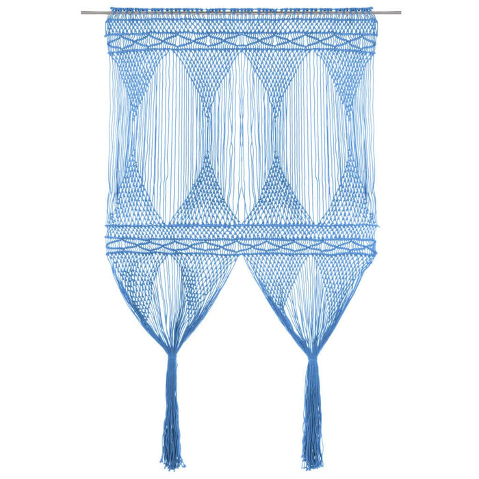 Perdea macrame, albastru, 140 x 240 cm, bumbac - WALTI WALTI