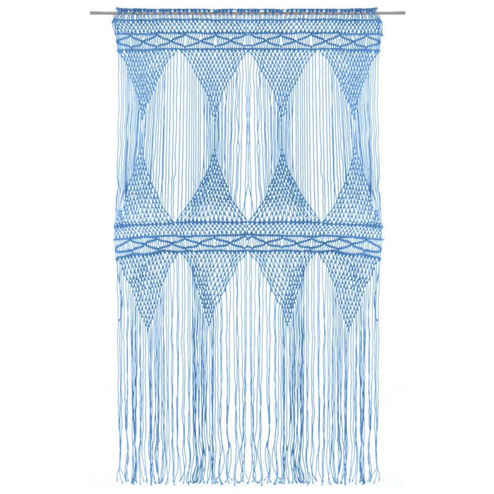 Perdea macrame, albastru, 140 x 240 cm, bumbac - WALTI WALTI