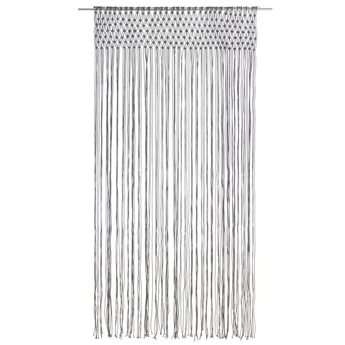 Perdea macrame, antracit, 140 x 240 cm, bumbac - WALTI WALTI