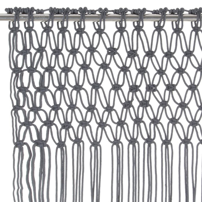 Perdea macrame, antracit, 140 x 240 cm, bumbac - WALTI WALTI