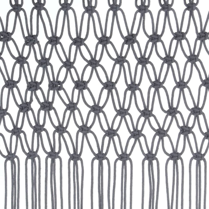 Perdea macrame, antracit, 140 x 240 cm, bumbac - WALTI WALTI