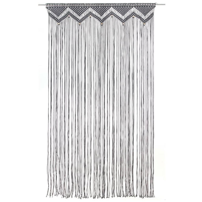 Perdea macrame, antracit, 140 x 240 cm, bumbac - WALTI WALTI