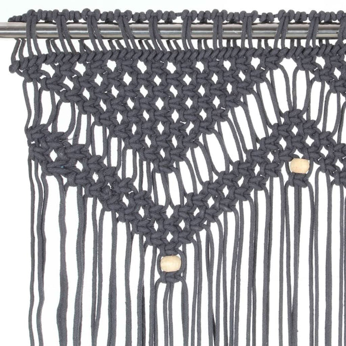 Perdea macrame, antracit, 140 x 240 cm, bumbac - WALTI WALTI