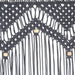 Perdea macrame, antracit, 140 x 240 cm, bumbac - WALTI WALTI