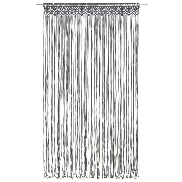 Perdea macrame, antracit, 140 x 240 cm, bumbac - WALTI WALTI