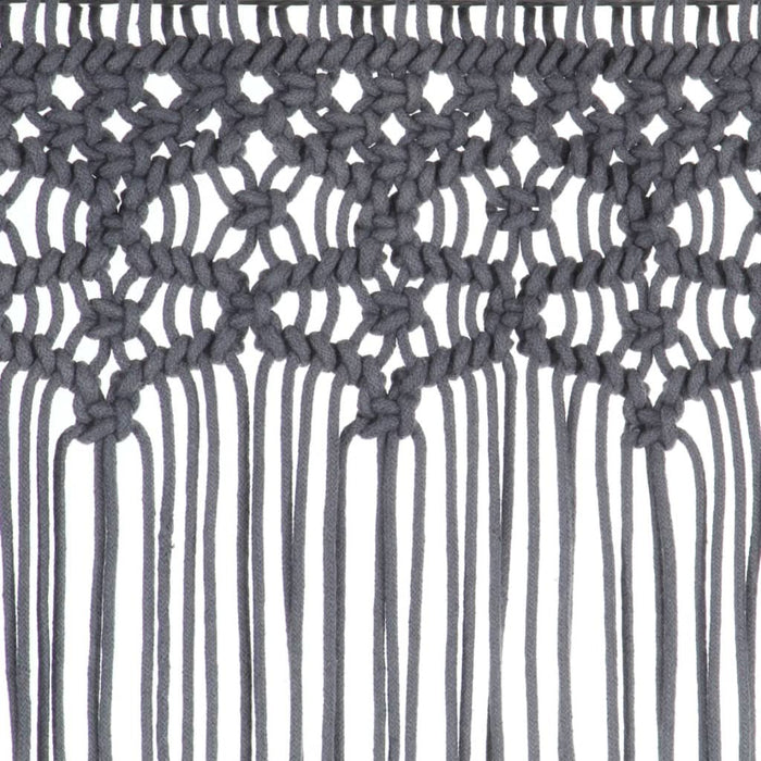 Perdea macrame, antracit, 140 x 240 cm, bumbac - WALTI WALTI