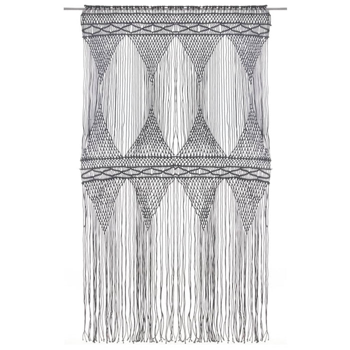 Perdea macrame, antracit, 140 x 240 cm, bumbac - WALTI WALTI