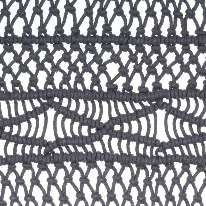 Perdea macrame, antracit, 140 x 240 cm, bumbac - WALTI WALTI