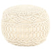 Taburet puf macrame lucrat manual, 45 x 30 cm, bumbac - WALTI WALTI