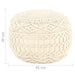 Taburet puf macrame lucrat manual, 45 x 30 cm, bumbac - WALTI WALTI
