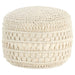 Taburet puf macrame lucrat manual, 45 x 30 cm, bumbac - WALTI WALTI
