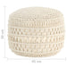Taburet puf macrame lucrat manual, 45 x 30 cm, bumbac - WALTI WALTI