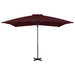 Umbrelă suspendată cu stâlp aluminiu, roșu bordo, 250x250 cm - WALTI WALTI