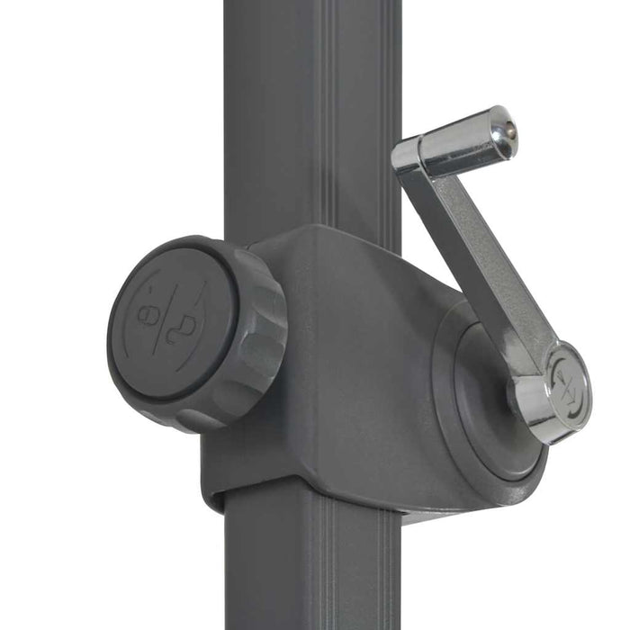 Umbrelă consolă de grădină, stâlp din aluminiu, roșu, 300 cm WALTI