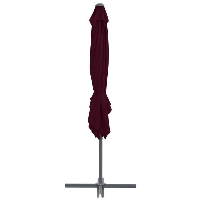 Umbrelă în consolă cu stâlp din aluminiu, bordo, 250x250 cm WALTI