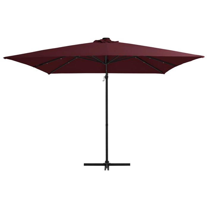 Umbrelă în consolă de grădină cu LED-uri, roșu bordo 250x250 cm - WALTI WALTI