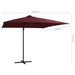 Umbrelă în consolă de grădină cu LED-uri, roșu bordo 250x250 cm - WALTI WALTI