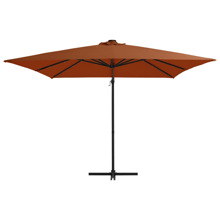 Umbrelă în consolă de grădină cu LED-uri, cărămiziu, 250x250 cm - WALTI WALTI