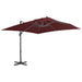 Umbrelă în consolă cu stâlp din aluminiu, bordo, 400x300 cm - WALTI WALTI