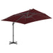 Umbrelă în consolă cu stâlp din aluminiu, bordo, 400x300 cm - WALTI WALTI