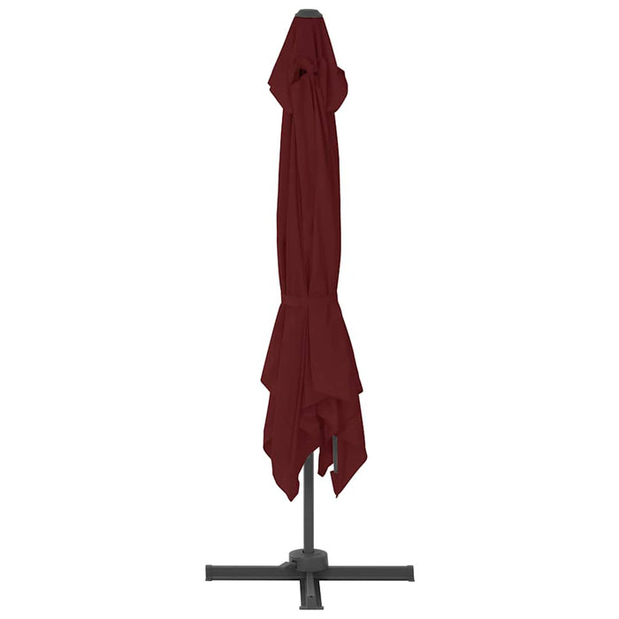 Umbrelă în consolă cu stâlp din aluminiu, bordo, 400x300 cm - WALTI WALTI